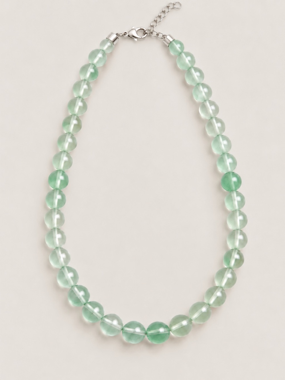 New! Seafoam Mint Green Lucite Beaded Necklace NWOT 1048